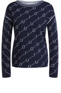 Navy Oui Print Jumper