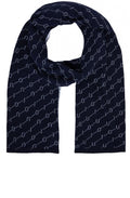 Navy & White Oui Print Scarf
