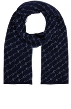 Navy & White Oui Print Scarf