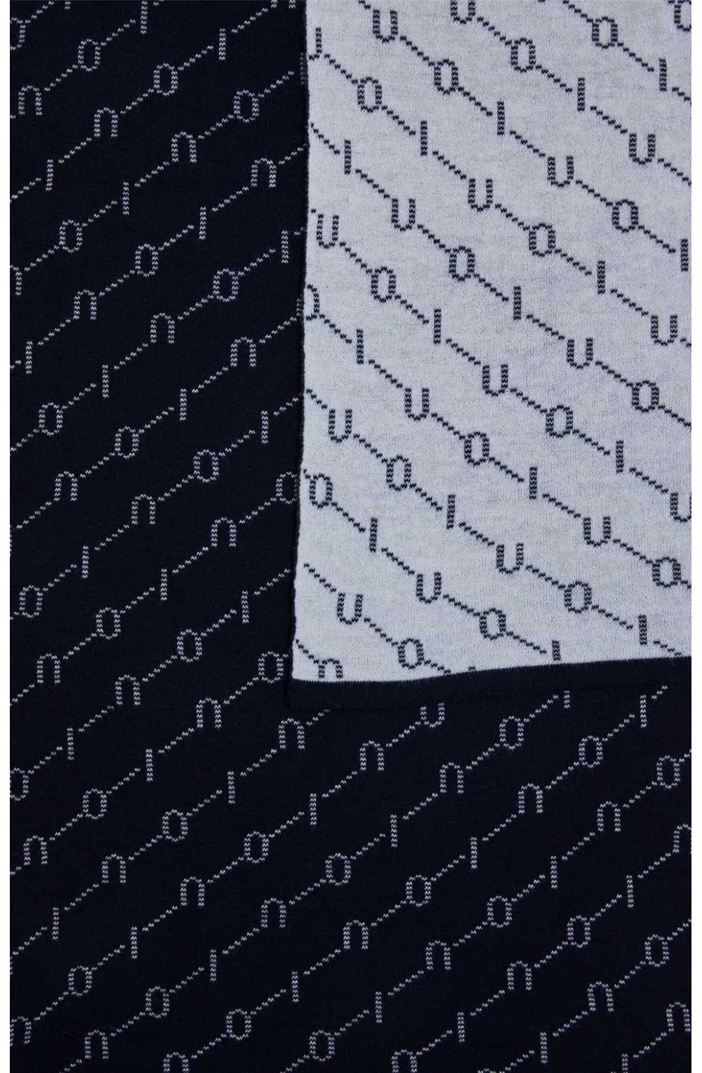 Navy & White Oui Print Scarf