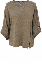 Army Green Sleeve Embossed Top