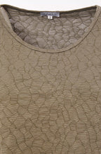 Army Green Sleeve Embossed Top