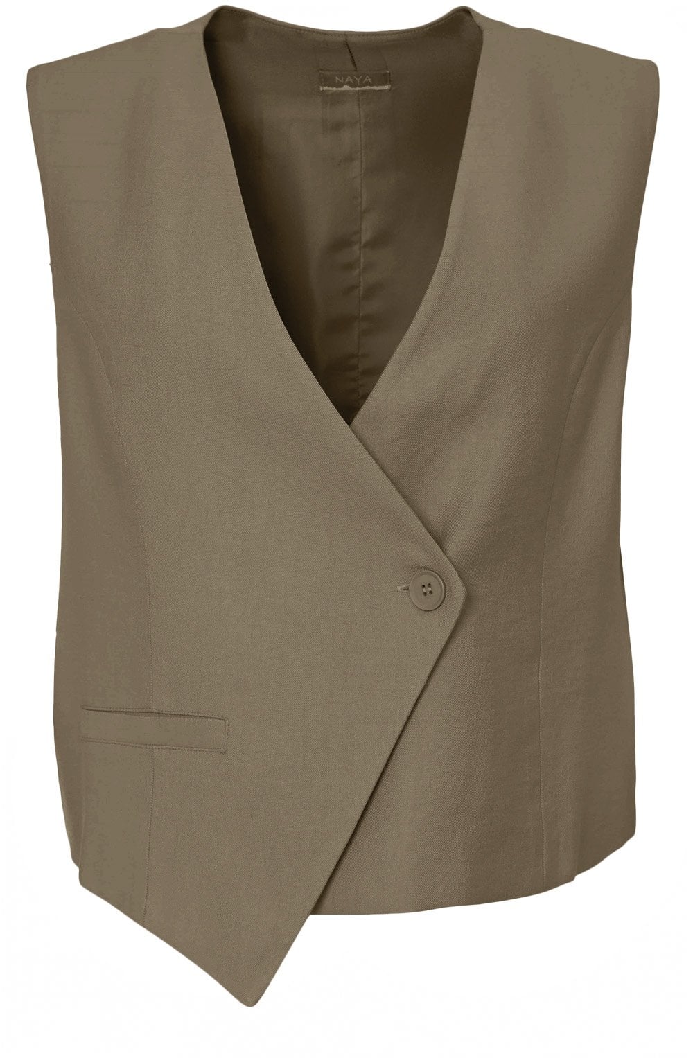 Army Green Asymmetric Waistcoat