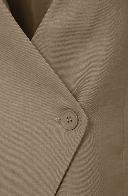 Army Green Asymmetric Waistcoat