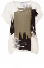 Army Green Brush Stoke Top
