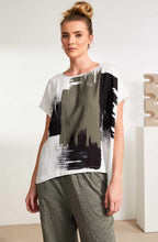Army Green Brush Stoke Top