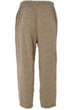 Army Green Embossed Cropped Trousers