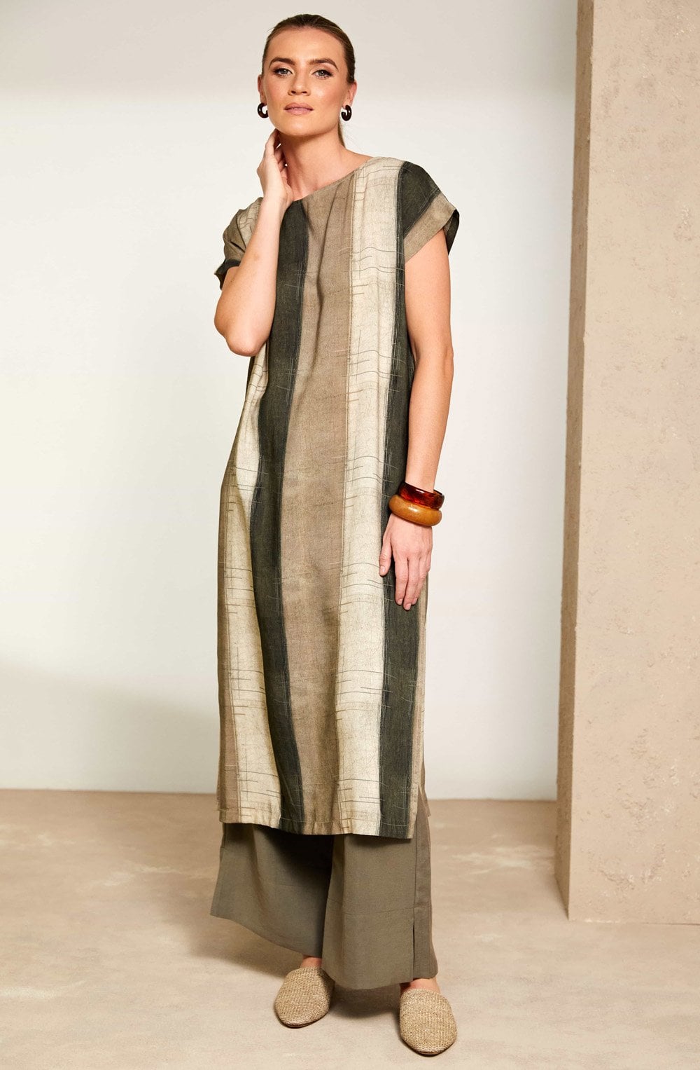 Army Green Long Line Tunic
