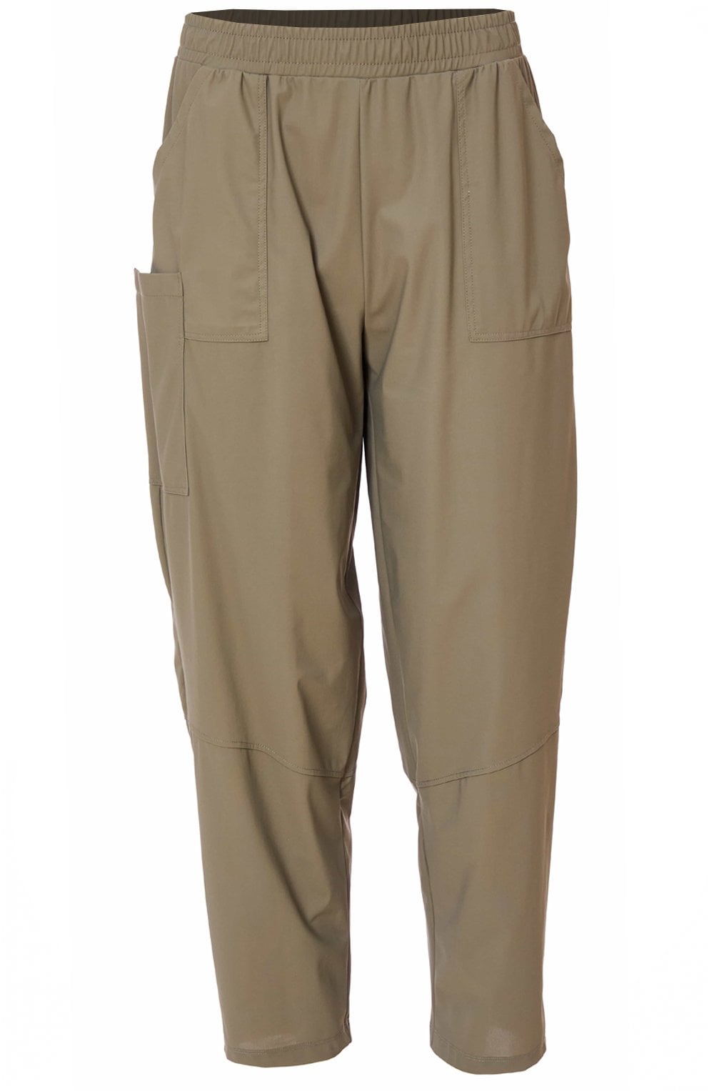 Army Green Loose Fit Tapered Trousers