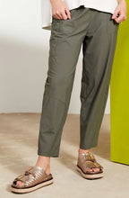 Army Green Loose Fit Tapered Trousers