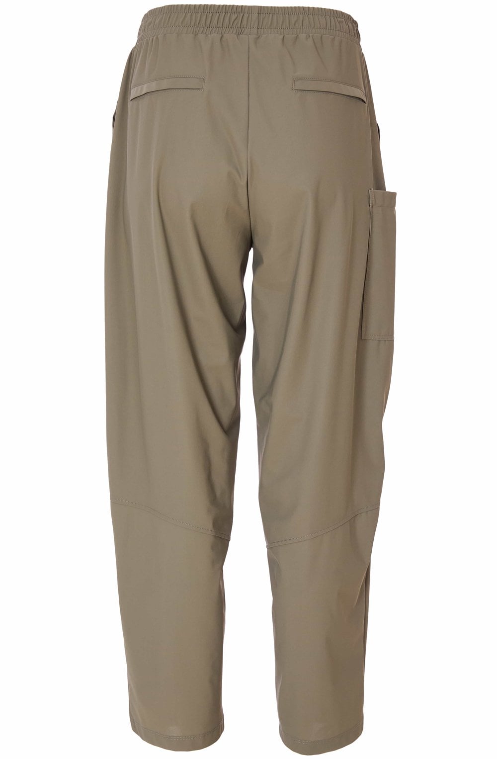 Army Green Loose Fit Tapered Trousers