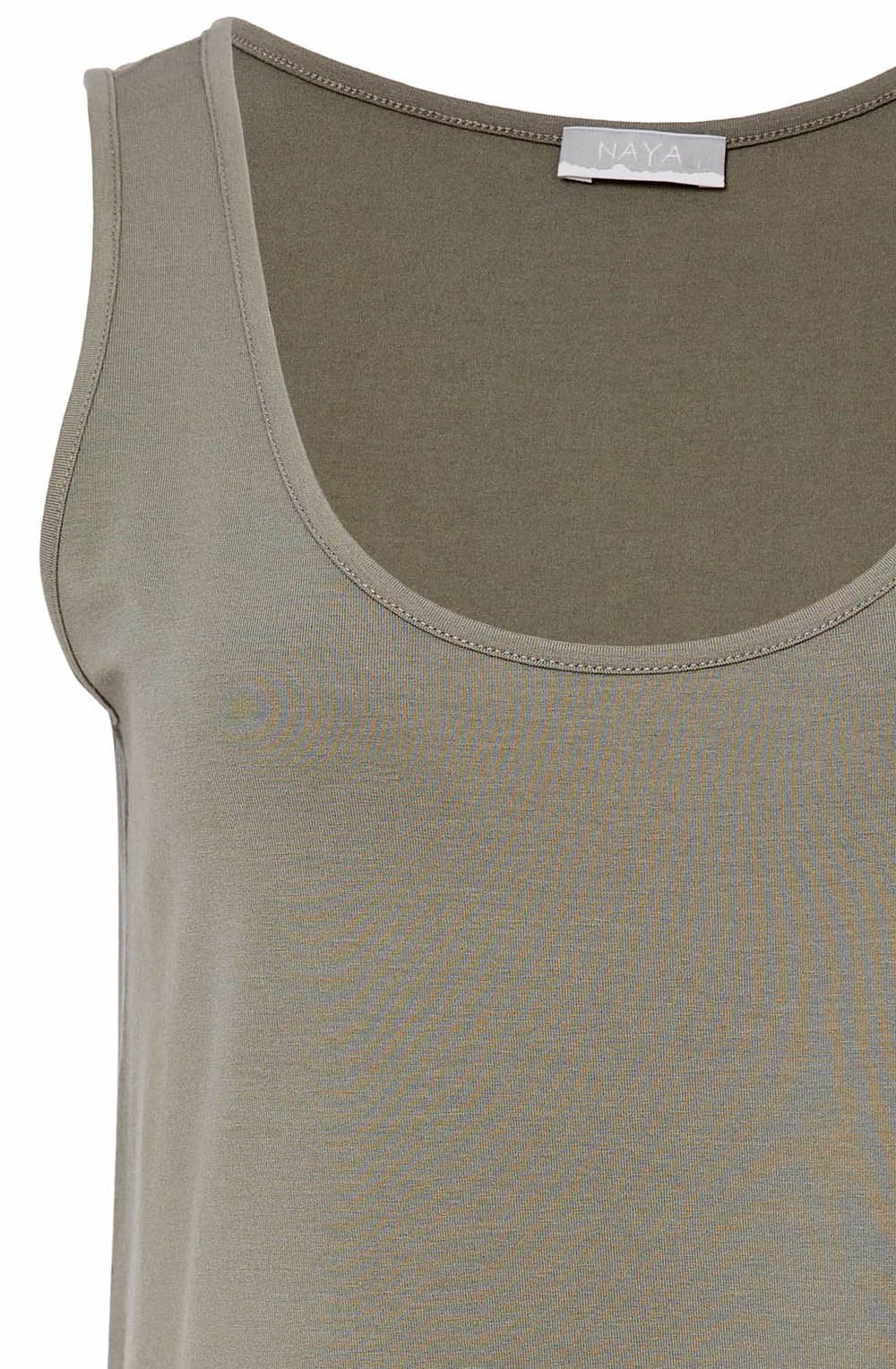 Army Green Sleeveless Relaxed Top