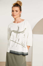 Army Green Splash Print Top