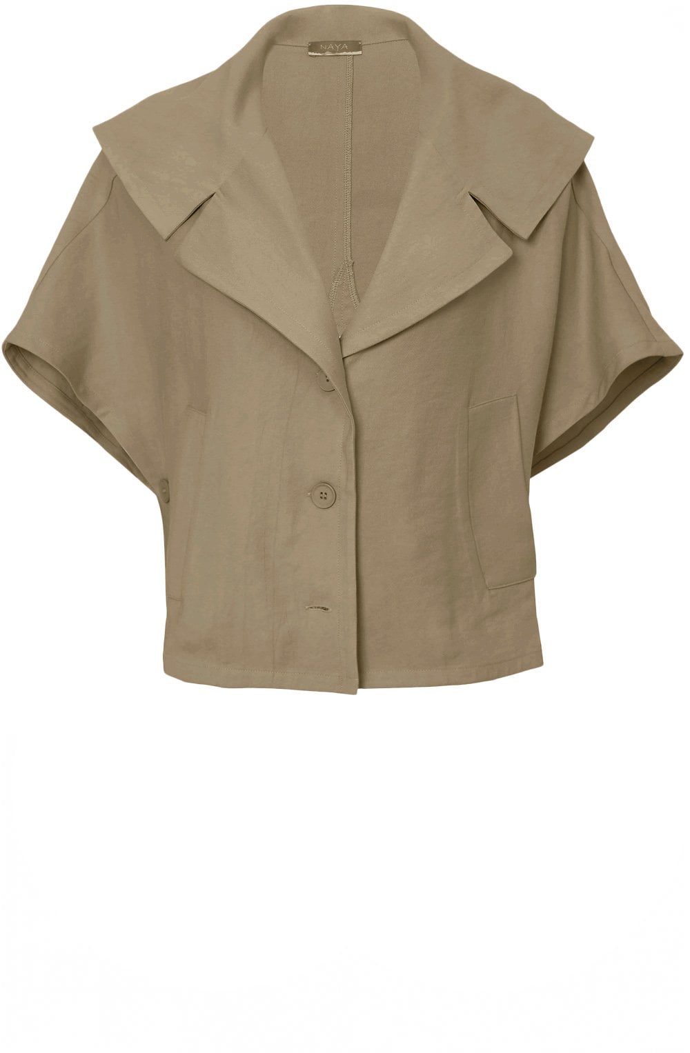 Army Green Wide Lapel Box Jacket