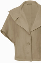Army Green Wide Lapel Box Jacket