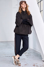 Black and Cocoa Tapered Trousers