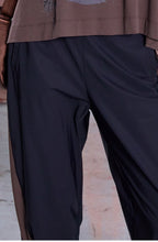 Black and Cocoa Tapered Trousers