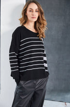 Black and Silver Lightweight Knitted Top
