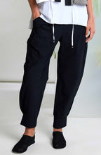 Black Cuffed Tapered Trousers