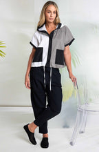 Black Cuffed Tapered Trousers