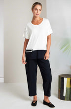 Black Loose Fit Tapered Trousers