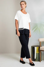Black Loose Fit Tapered Trousers