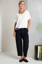 Black Loose Fit Tapered Trousers