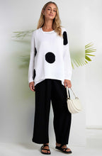 Black Polka Dot Oversized Jumper
