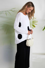 Black Polka Dot Oversized Jumper