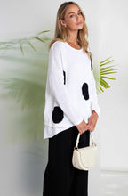 Black Polka Dot Oversized Jumper