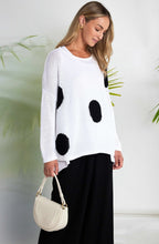 Black Polka Dot Oversized Jumper
