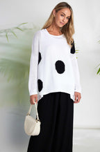 Black Polka Dot Oversized Jumper
