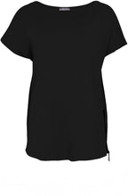 Black Side Zip Detail Oversized Top