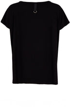 Black Side Zip Detail Oversized Top