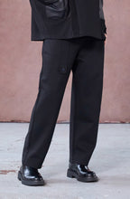 Black Tab Detail Tapered Trousers