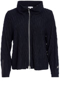 Black Textured Jersey Cardigan