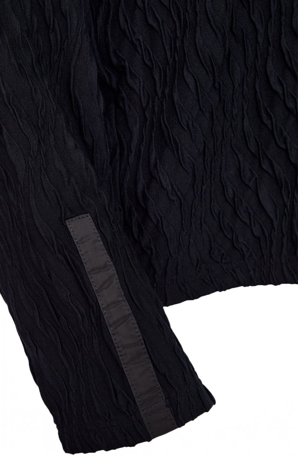 Black Textured Jersey Cardigan