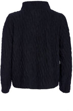 Black Textured Jersey Cardigan