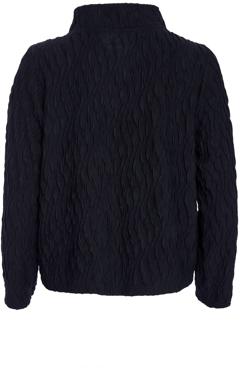 Black Textured Jersey Cardigan