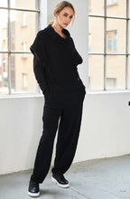 Black Textured Jersey Tapered Trousers