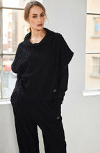 Black Textured Jersey Tapered Trousers