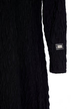 Black Textured Jersey Tulip Hem Dress