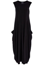 Black Tulip Hem Capped Sleeve Maxi Dress