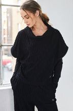 Black Zip Detail Funnel Neck Top