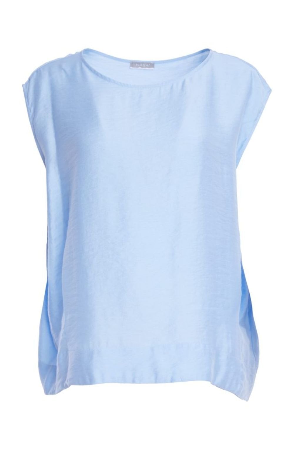 Blue Pleat Detail Relaxed Blouse