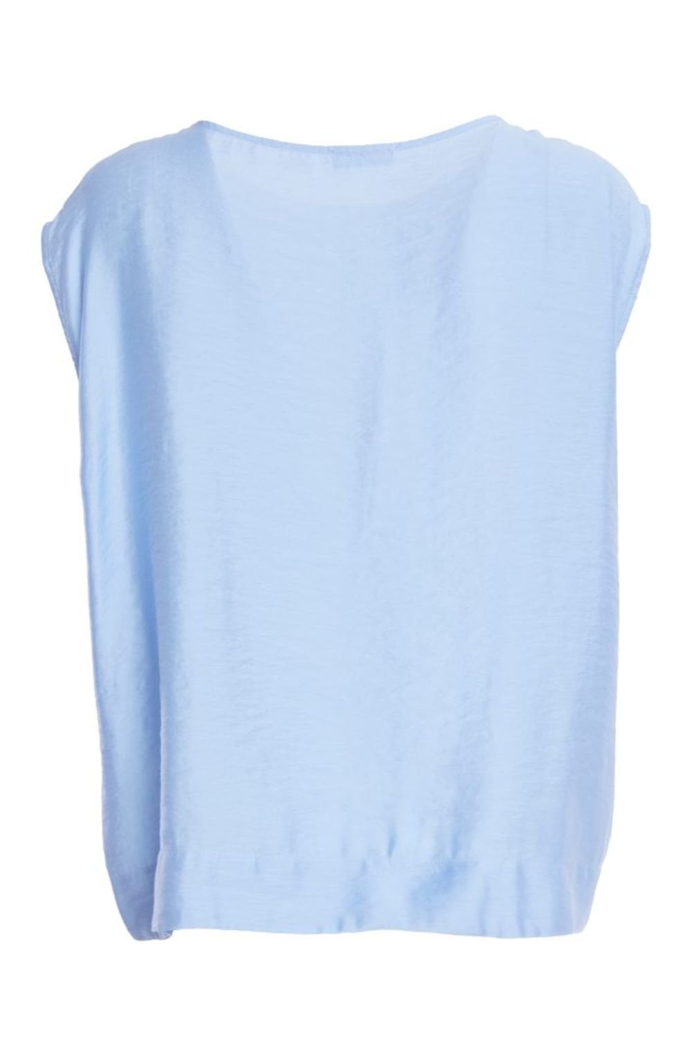 Blue Pleat Detail Relaxed Blouse