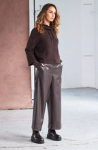 Cocoa Drawstring Funnel Neck Jumper