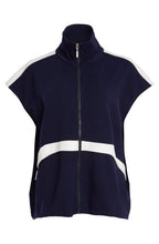 Contrasting Stripe Zip Front Sweatshirt
