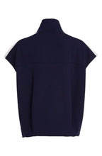 Contrasting Stripe Zip Front Sweatshirt