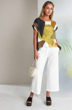 Cream Luxury Jersey Wide Leg Cropped Trousers